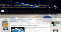 Desktop Screenshot of petanque-apprentissage.com